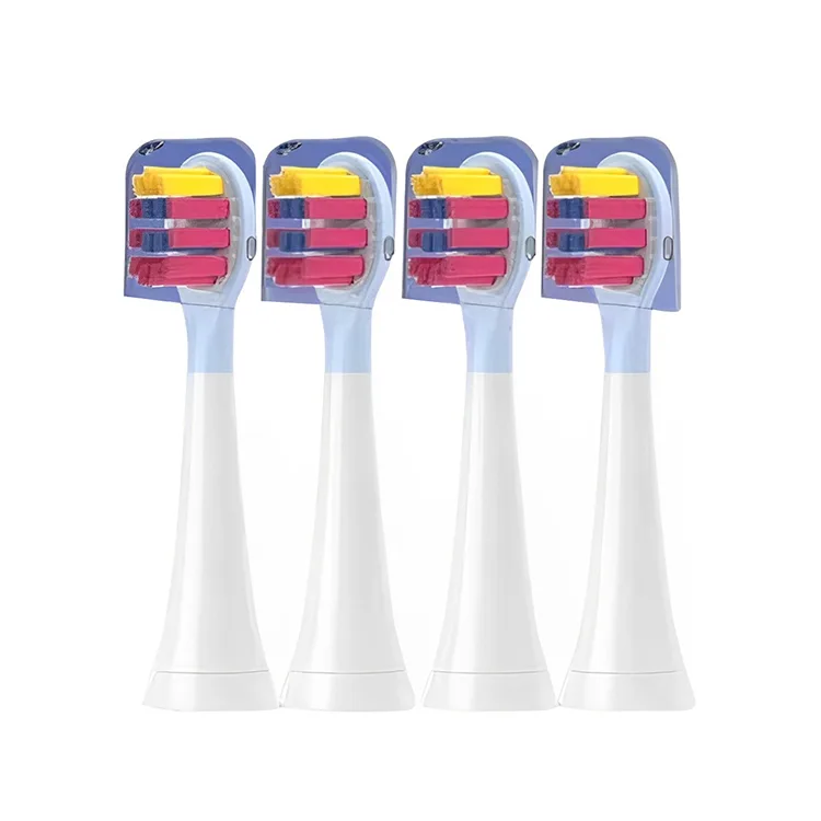 Сменные насадки для зубной щетки IBOANN, [Cleaning Type-Multicolor]4 Pcs Set — фото 2