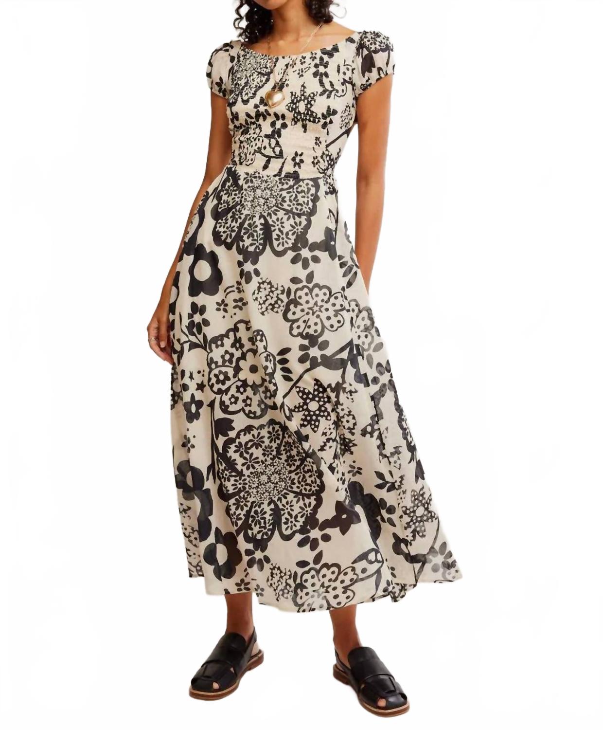 

Ультрафиолетовое платье в ярком белом комби Free People
