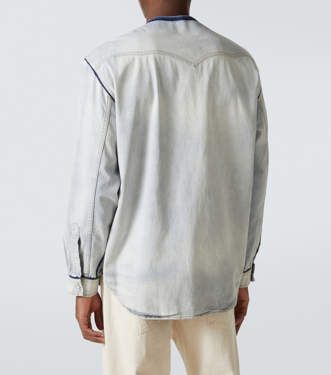 Рубашка из денима с декоративным узором Maison Margiela, Icy Slip — фото 4