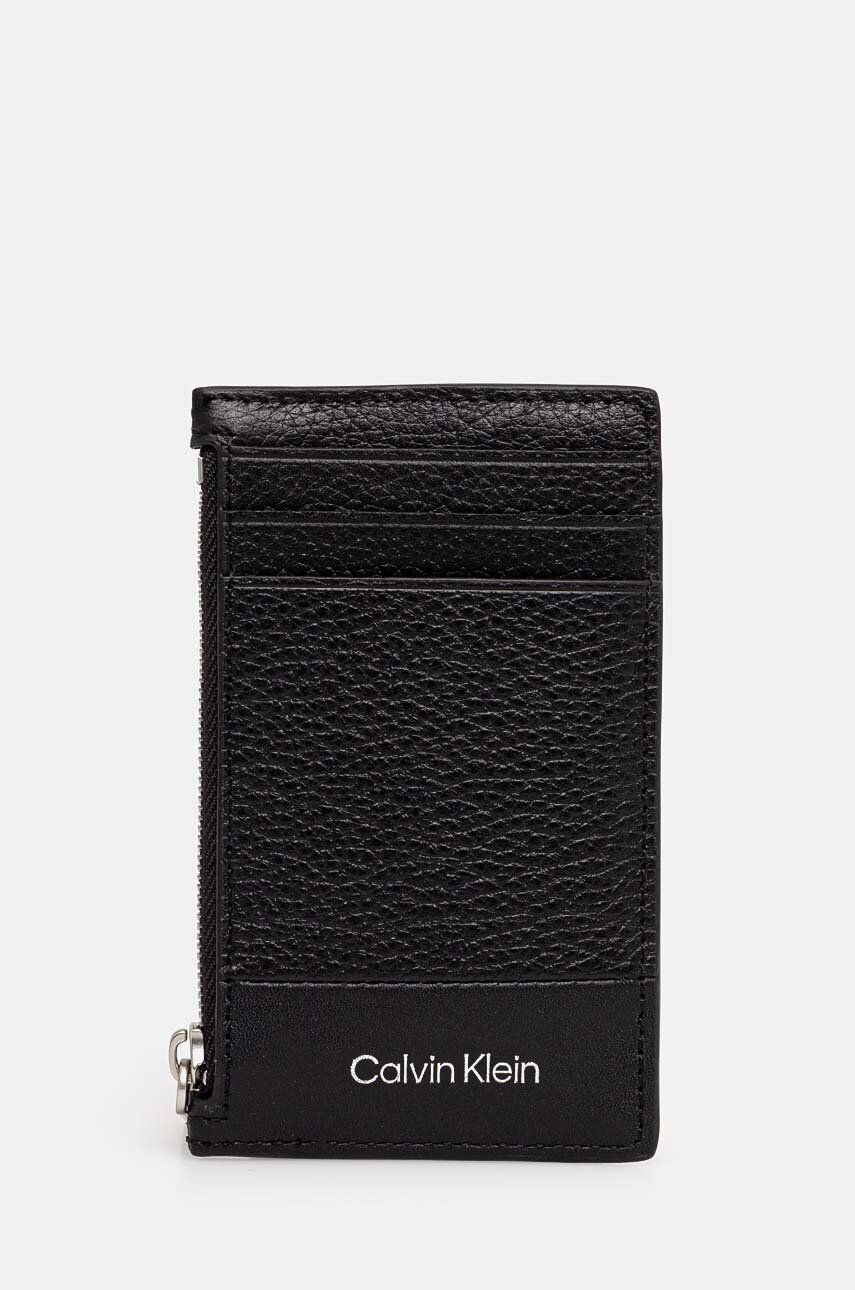 

Кожаный кошелек Calvin Klein, черный