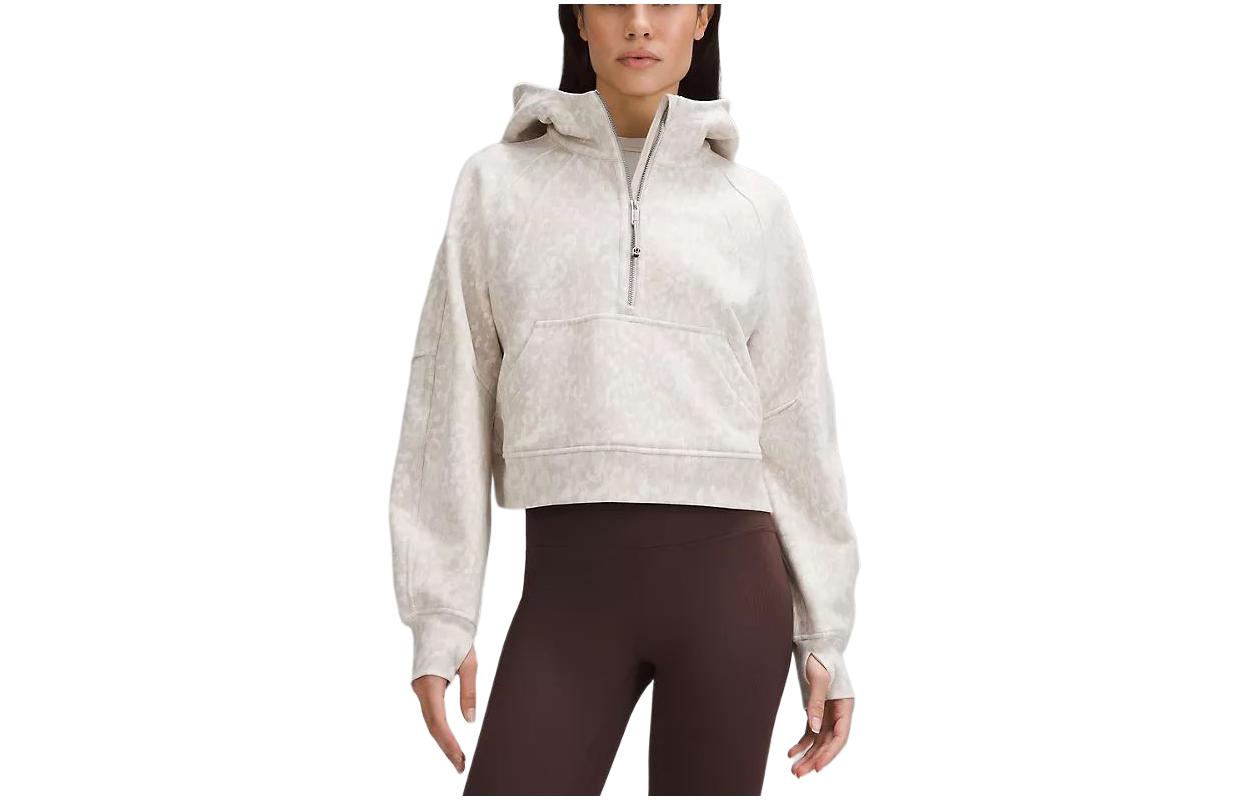 

Женская толстовка с капюшоном Scuba Series с полумолняяй и большим размером Lululemon, Deep Forest Green/Standard/DKFR