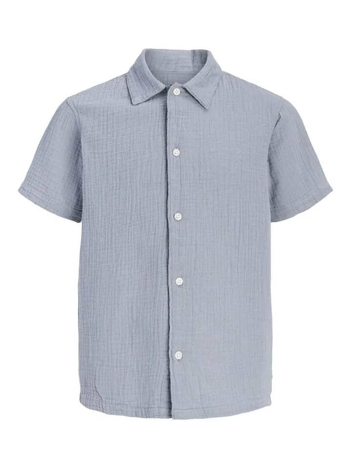 Рубашка детская хлопковая JACK & JONES Junior, серая