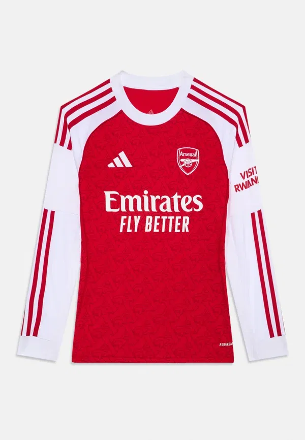 Футболка детская с длинным рукавом Arsenal FC Adidas Performance, ярко-алый/белый — фото 3