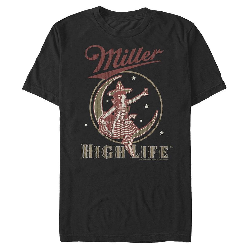 

Мужская футболка Coors Light Miller Moon с рисунком Licensed Character, черный