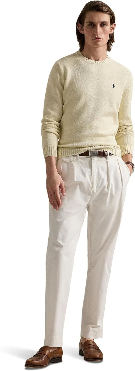 Мужской хлопковый свитер с круглым вырезом Polo Ralph Lauren