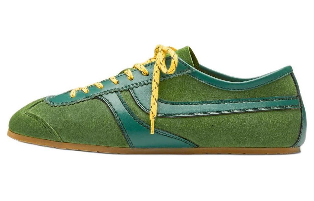DRIES VAN NOTEN Низкие повседневные туфли женские, зеленые, серебристые