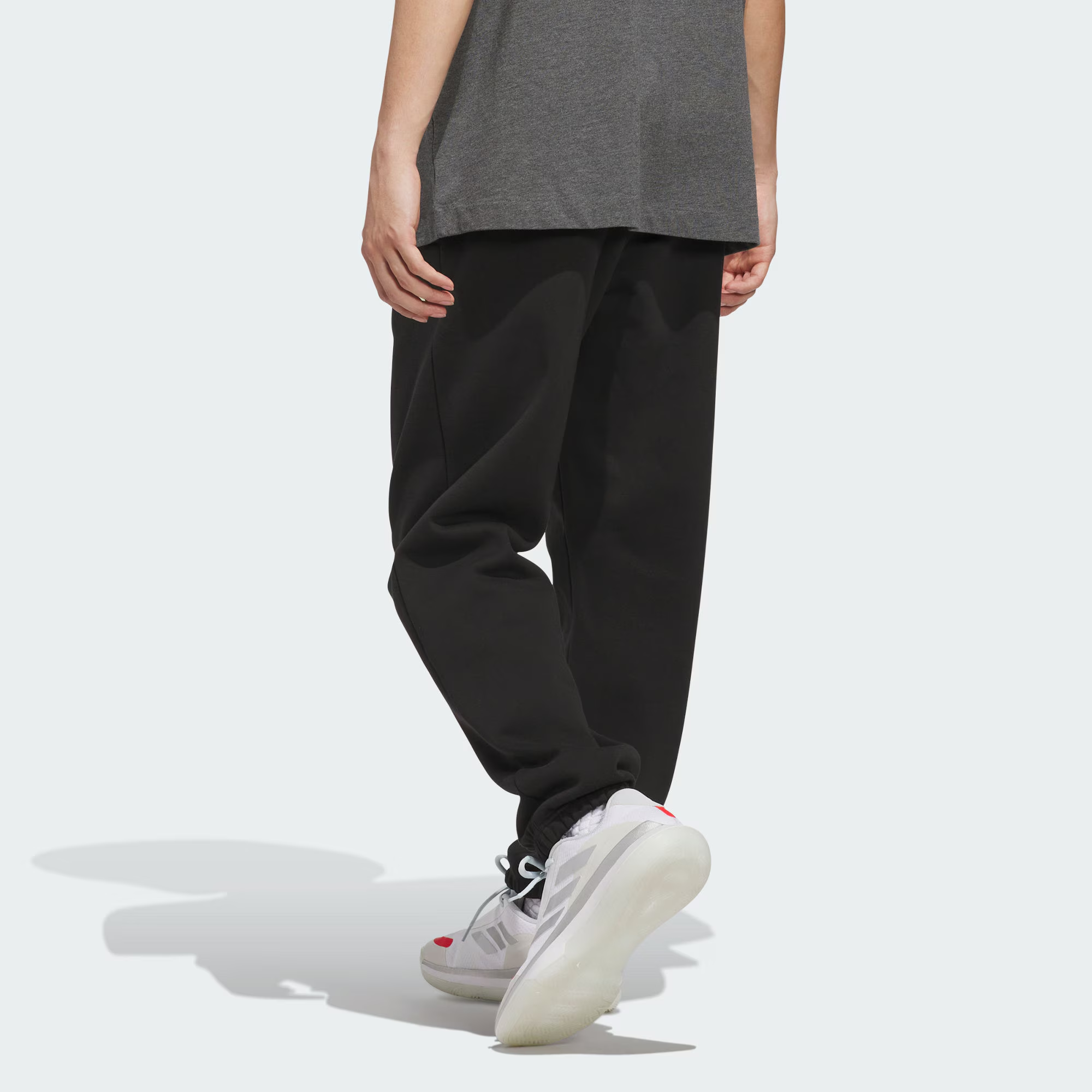 Брюки Fleece Joggers вязаные спортивные унисекс Adidas, черный — фото 3