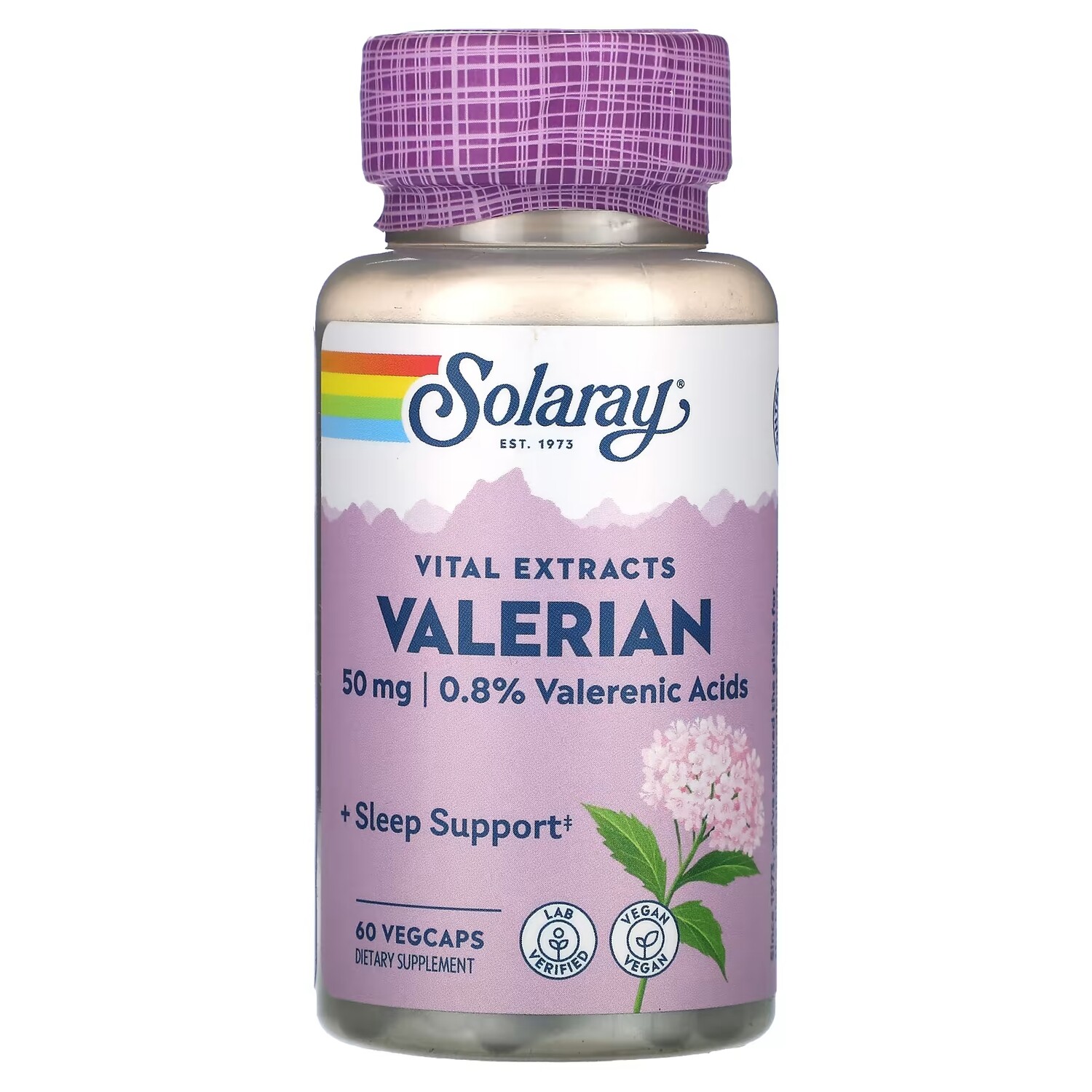 

Валериана Solaray Vital Extracts, 50 мг, 60 растительных капсул