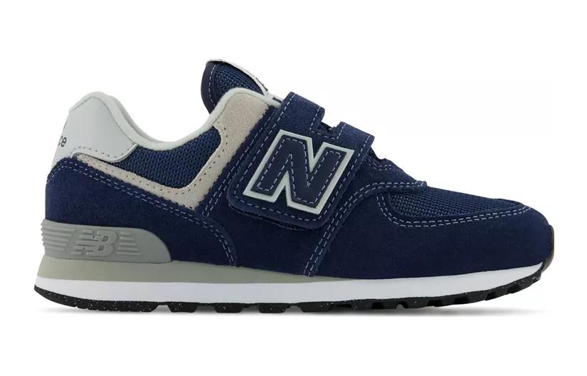 Кроссовки New Balance 574 для детей с устойчивостью к истиранию, низкие, повседневные, синие — фото 2