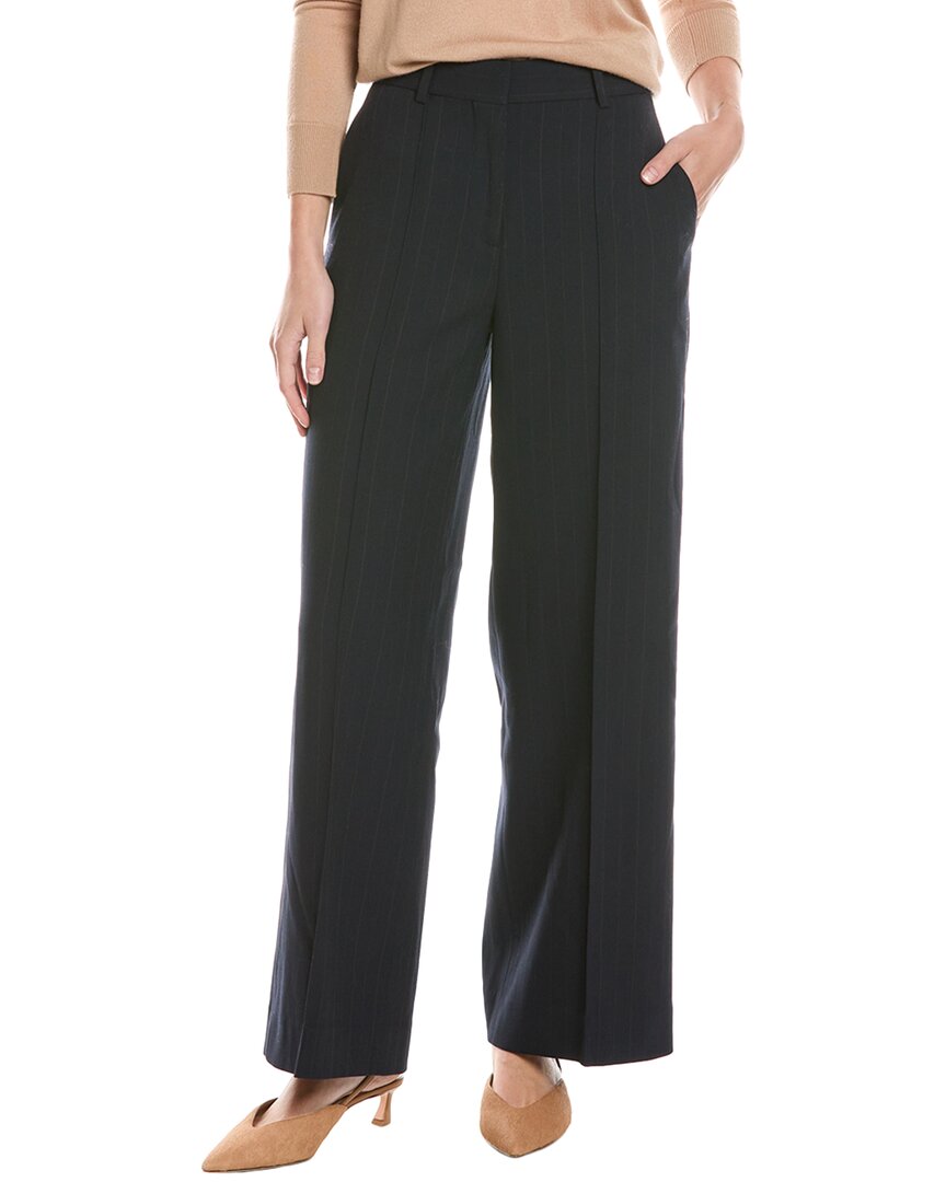 

Широкие брюки из смеси шерсти Reiss Willow в полоску, синий