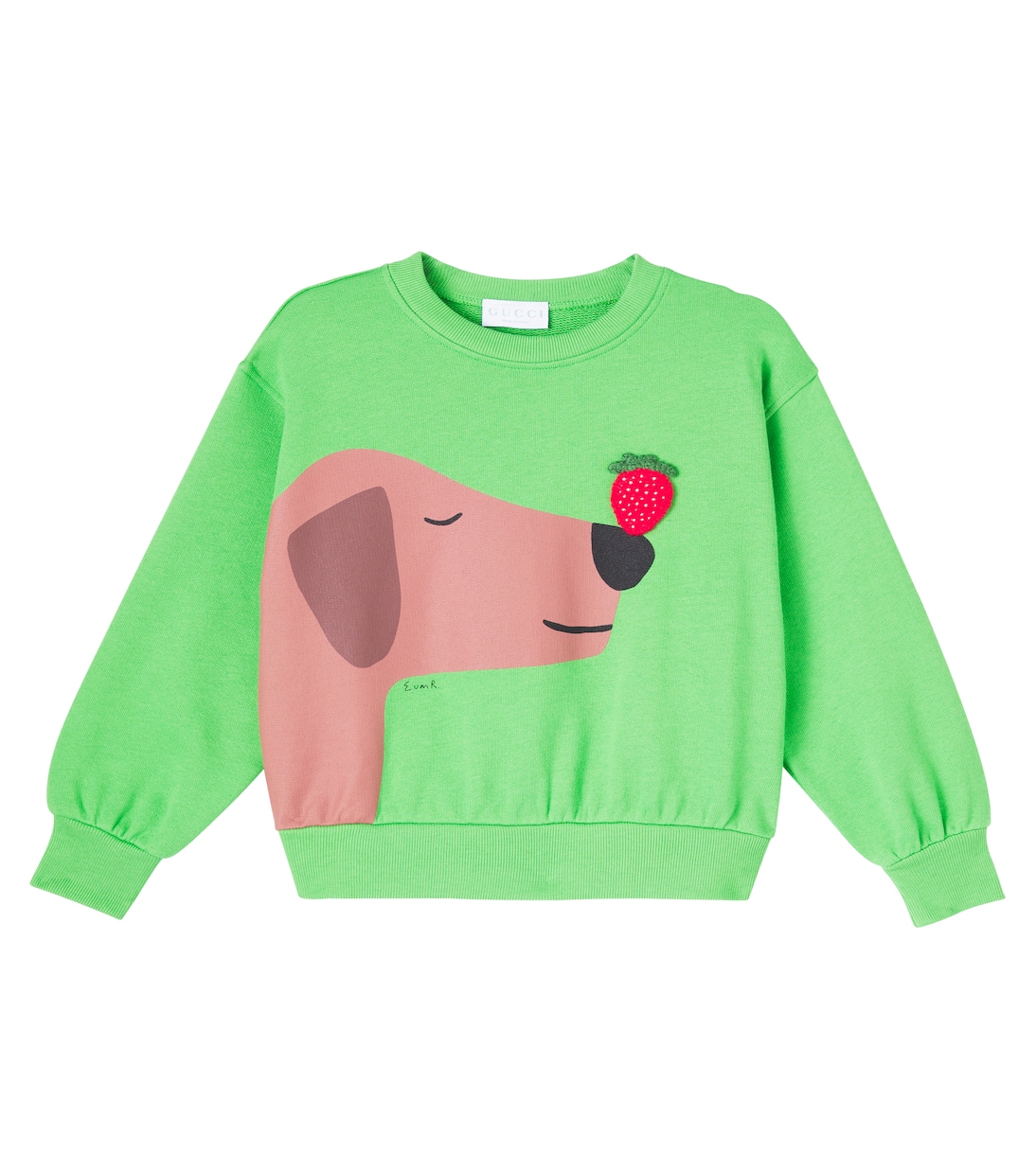 

x Euan Roberts свитшот из хлопкового джерси с принтом Gucci Kids, Pure Apple Juice