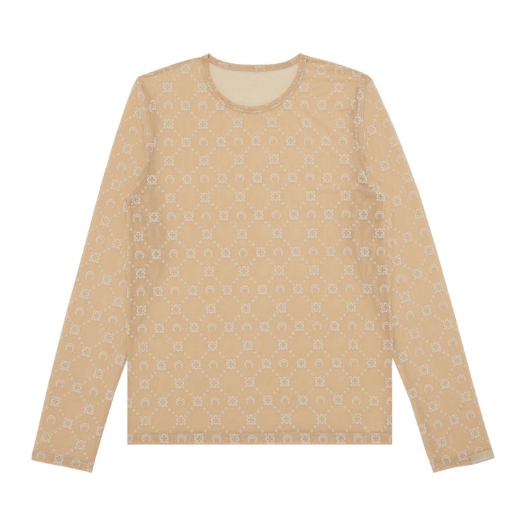 

Джемпер Marine Serre Moonogram Mesh Flock Crewneck Jumper, цвет Light Beige