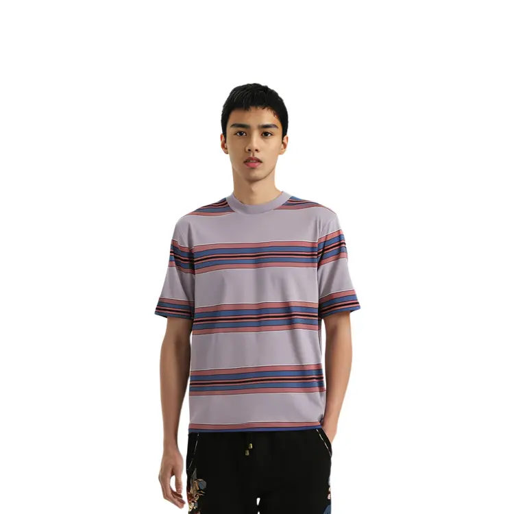 Футболка мужская сиреневая Uniqlo, светло-фиолетовый — фото 2