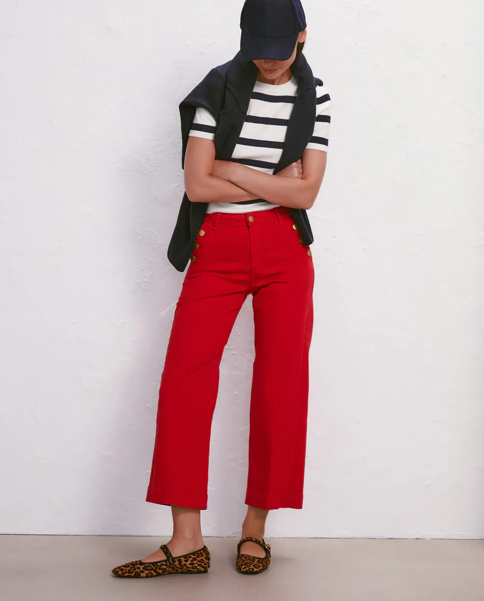 

Джинсы-кюлоты с пуговицами Easy Wear, цвет 600 Rojo