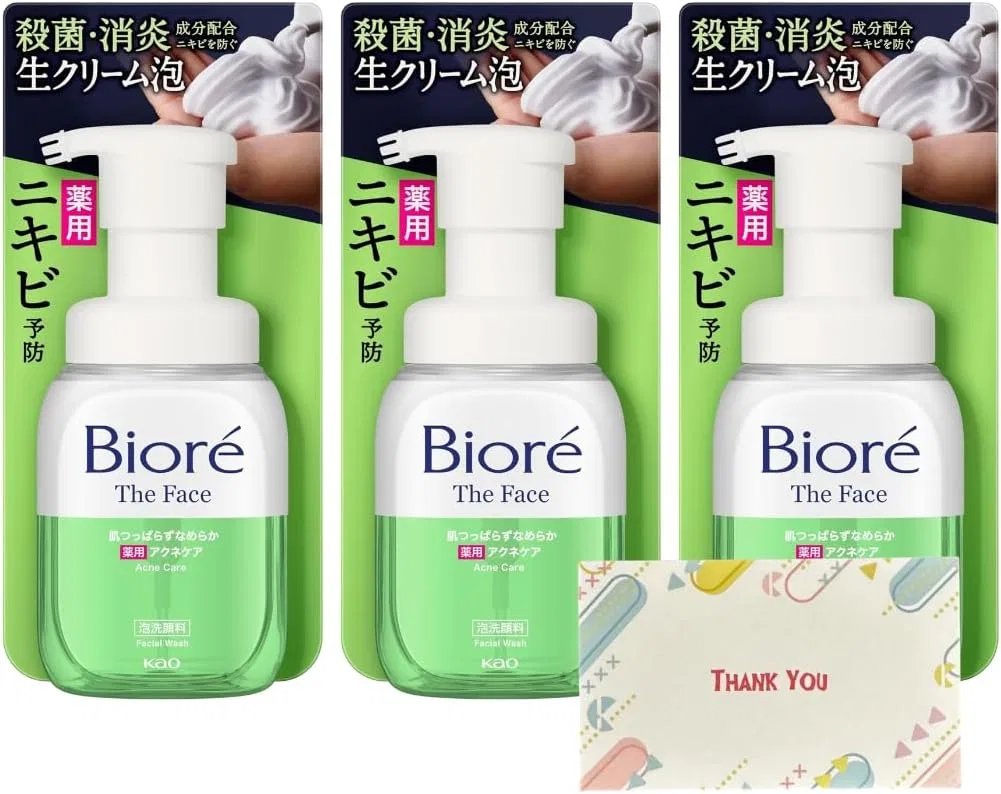 Набор для умывания Biore The Face Acne Care, 200 мл, Kunutonn, 3 шт
