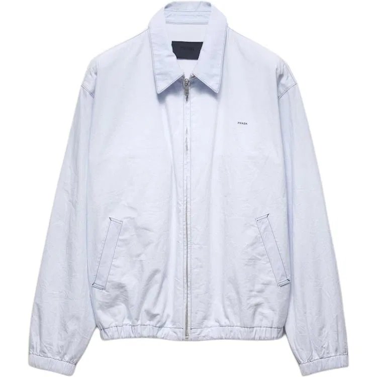 Куртка мужская Sky Blue, с воротником-рубашкой, средней посадки PRADA