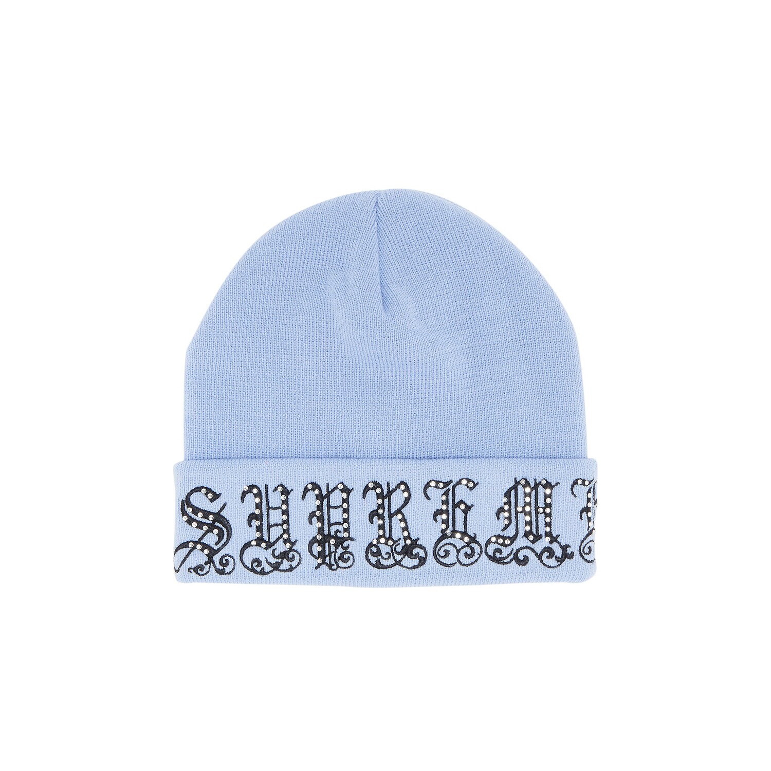 

Шапка-бини Supreme Old English со стразами, Light Slate