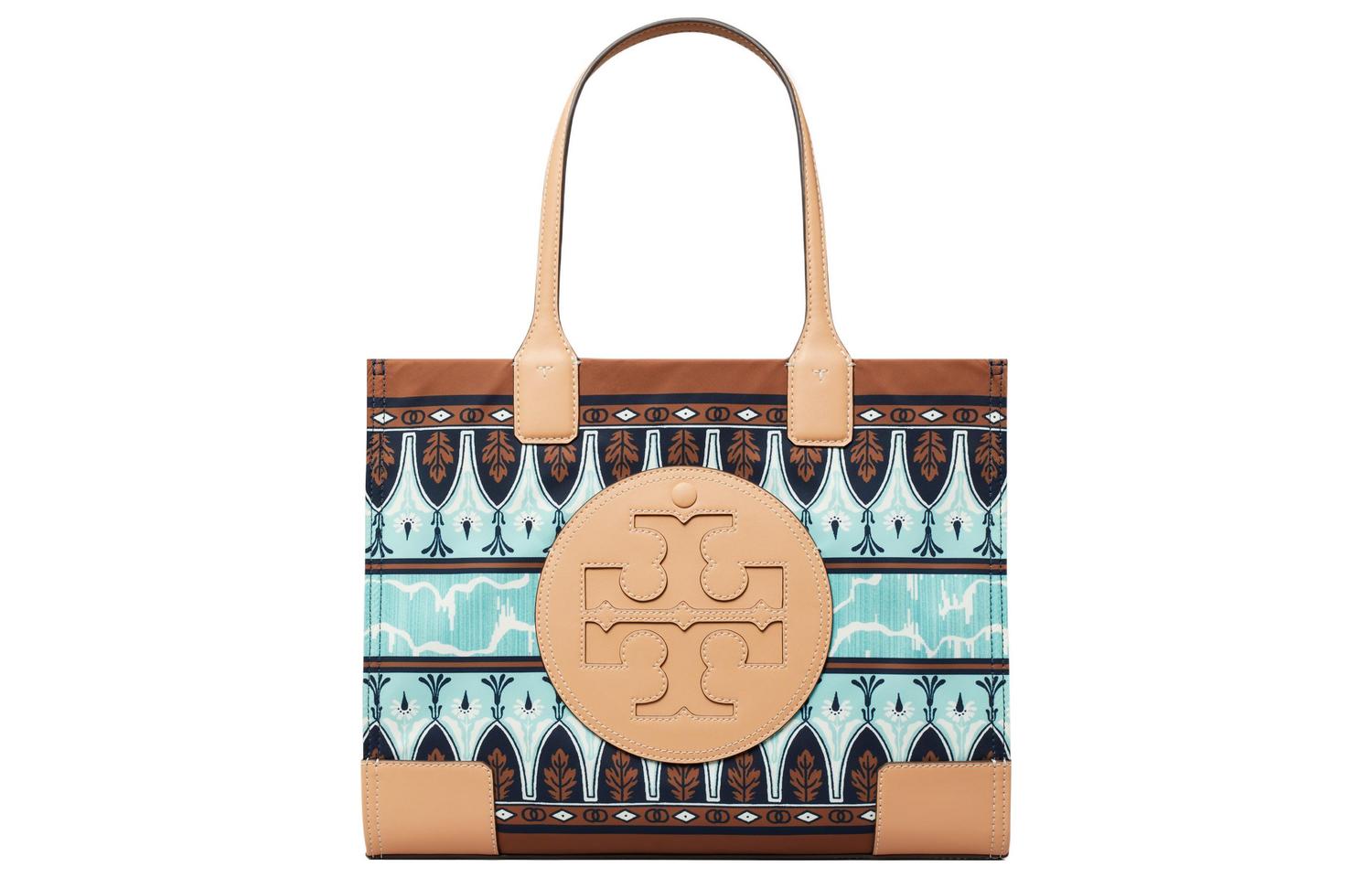 

TORY BURCH Сумка-шоппер Ella Polyester через плечо ручная кладь малого размера для женщин коричневый и синий