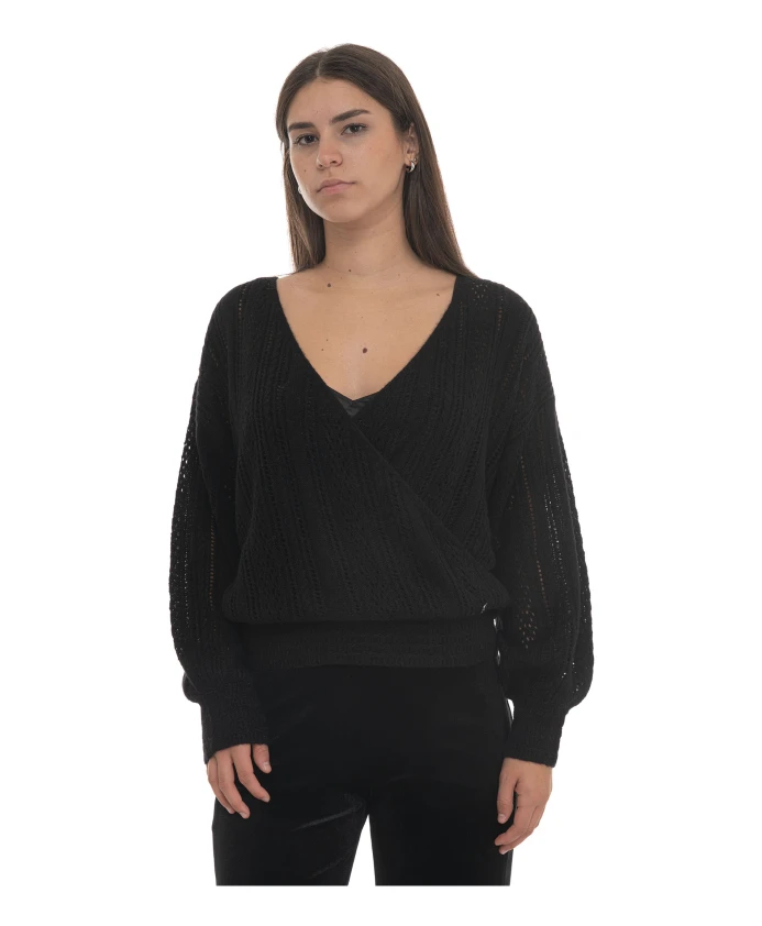 

Свитер-Накидка Izabella из шерстяной смеси Guess, черный