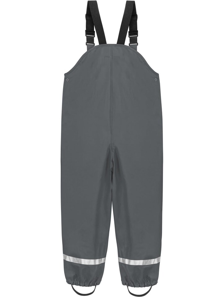 Дождевые брюки Normani Outdoor Sports Kinder Regenhose mit Hosenträgern „Skjolden“, серый — фото 3