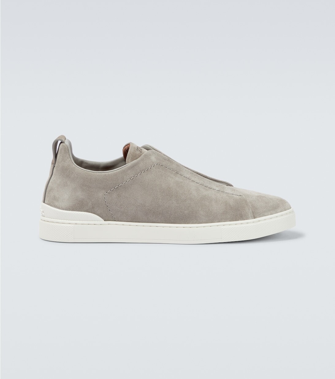 

Замшевые кроссовки Triple Stitch Zegna, серый