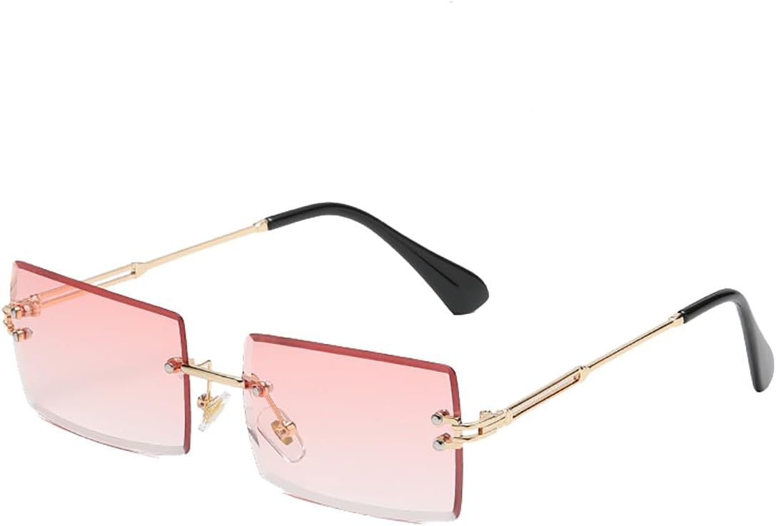 

Женские солнцезащитные очки Novastell квадратной оправы без линз с градиентным рассеиванием, поляризованные линзы, винтажный стиль, идеально подходят для путешествий Generic, Pink