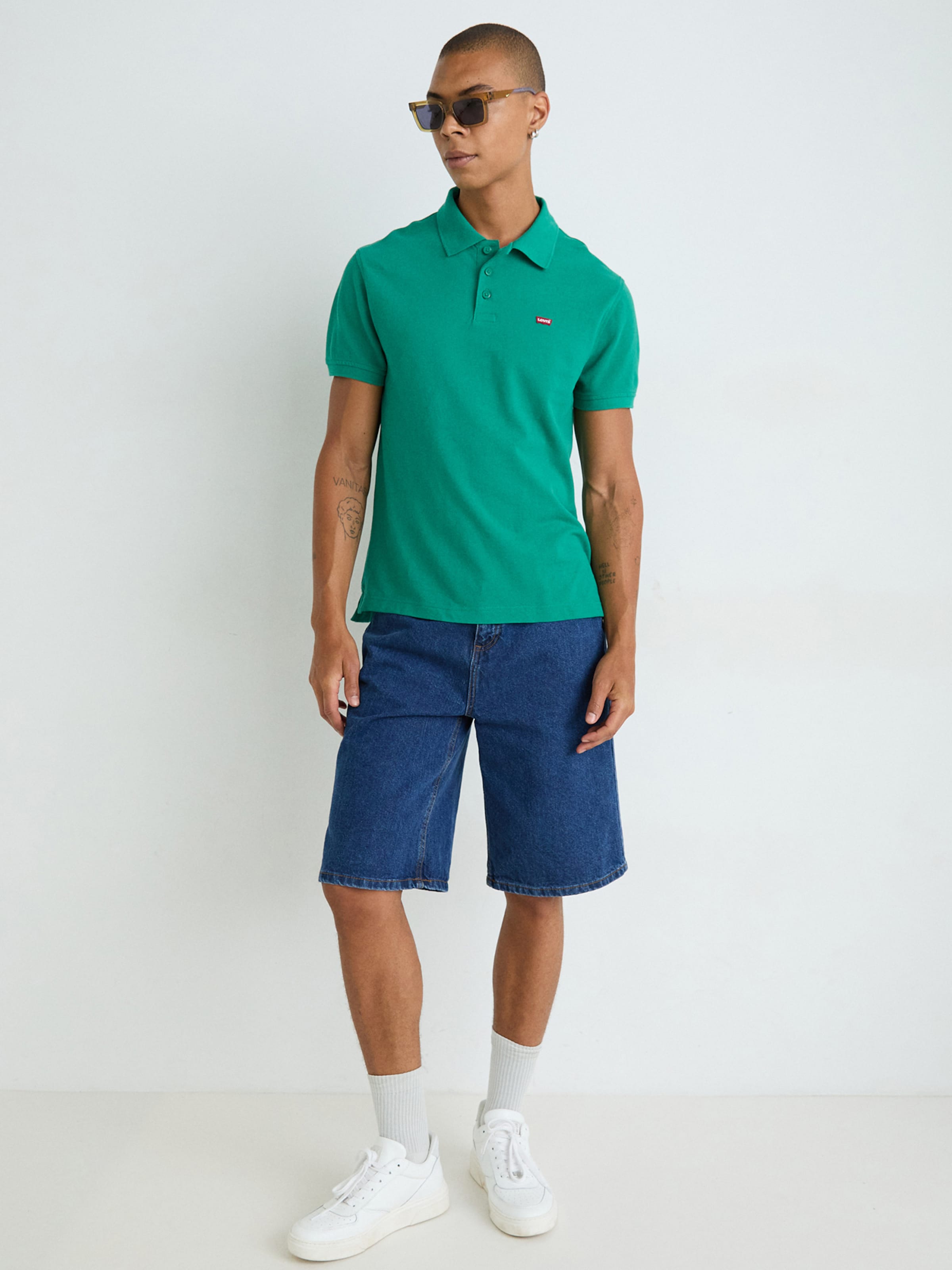 LEVI'S  Футболка 'Housemark Polo' в цвете Jade — фото 4