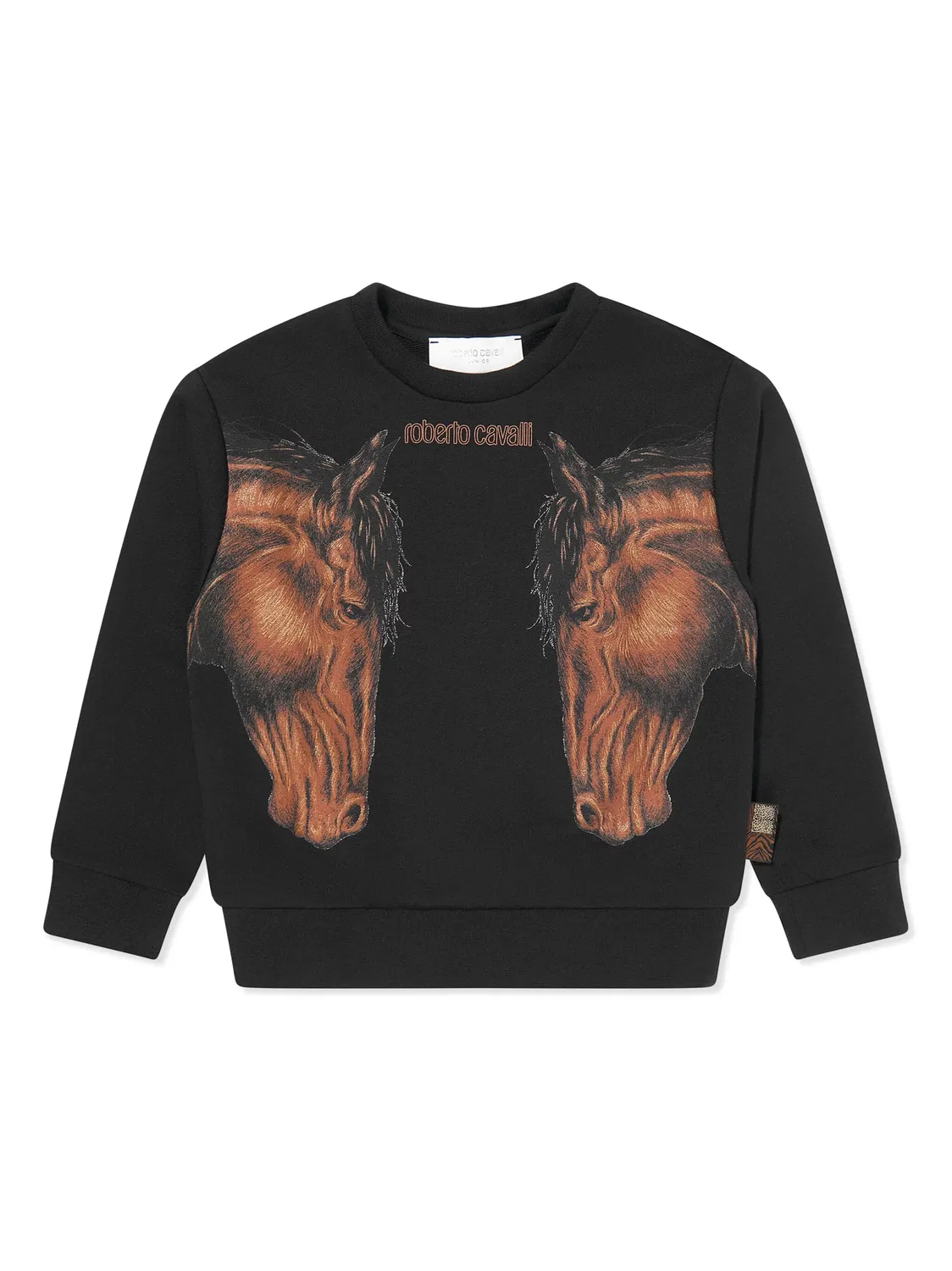 Толстовка из джерси с принтом Roberto Cavalli