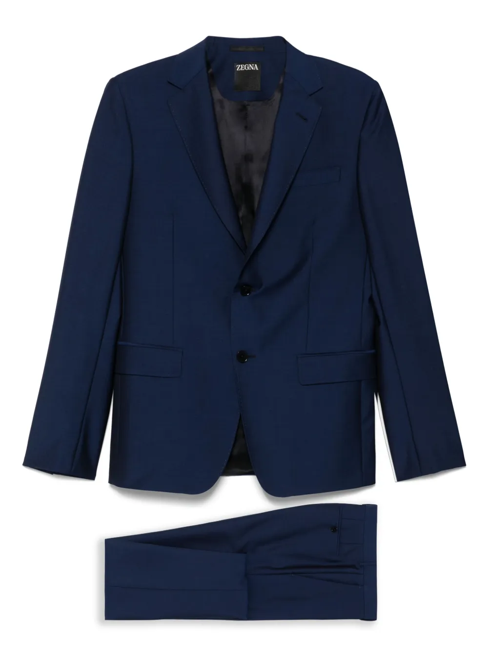 

Костюм с однобортным пиджаком Zegna, синий