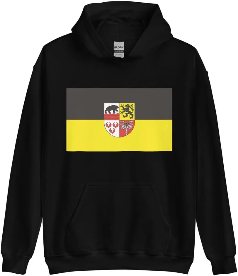 Толстовка с капюшоном Flag of Anhalt Bitterfeld Germany Generic, черный
