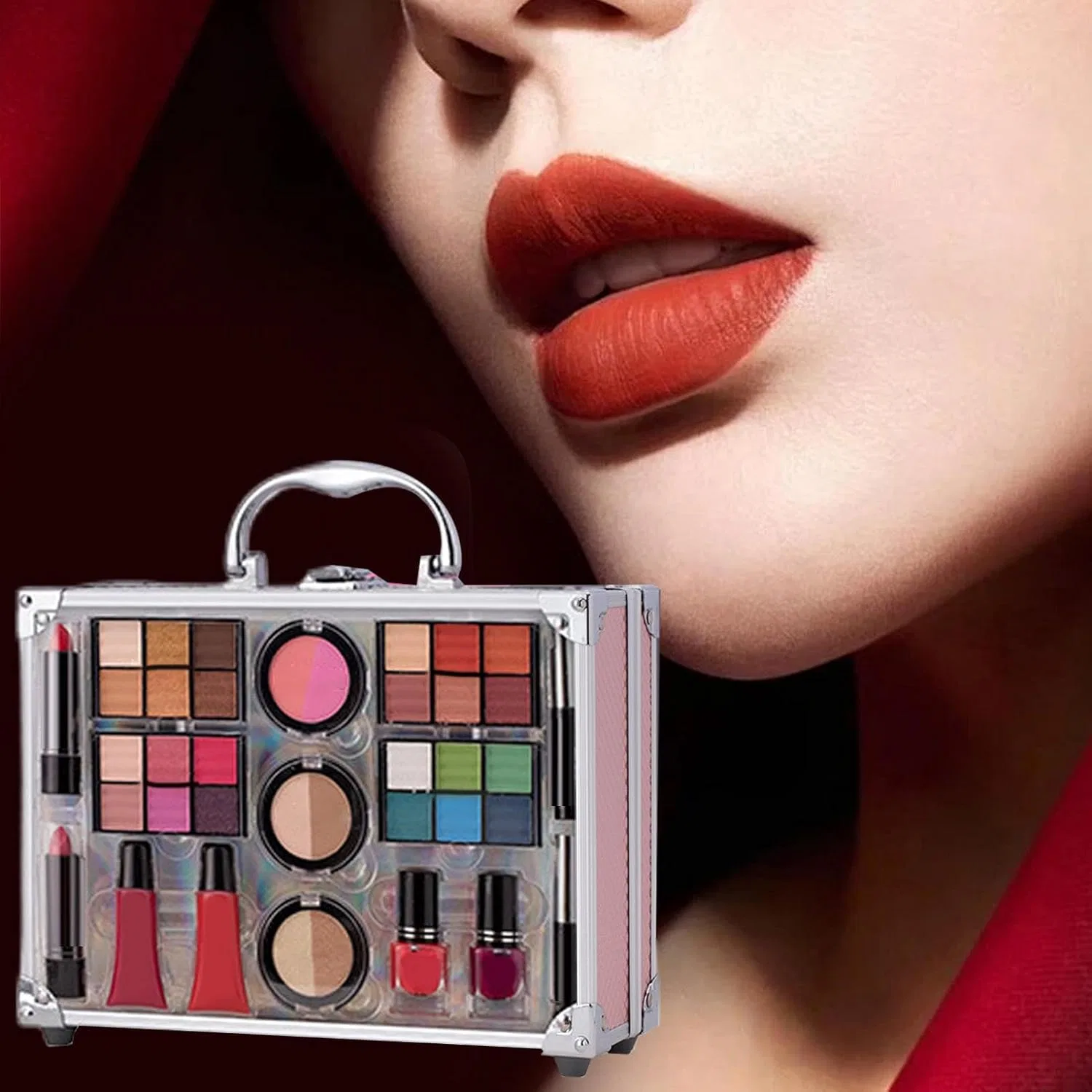 Набор макияжа Complete Makeup Kit матовый Sulxyi 59.5 г розовый — фото 2