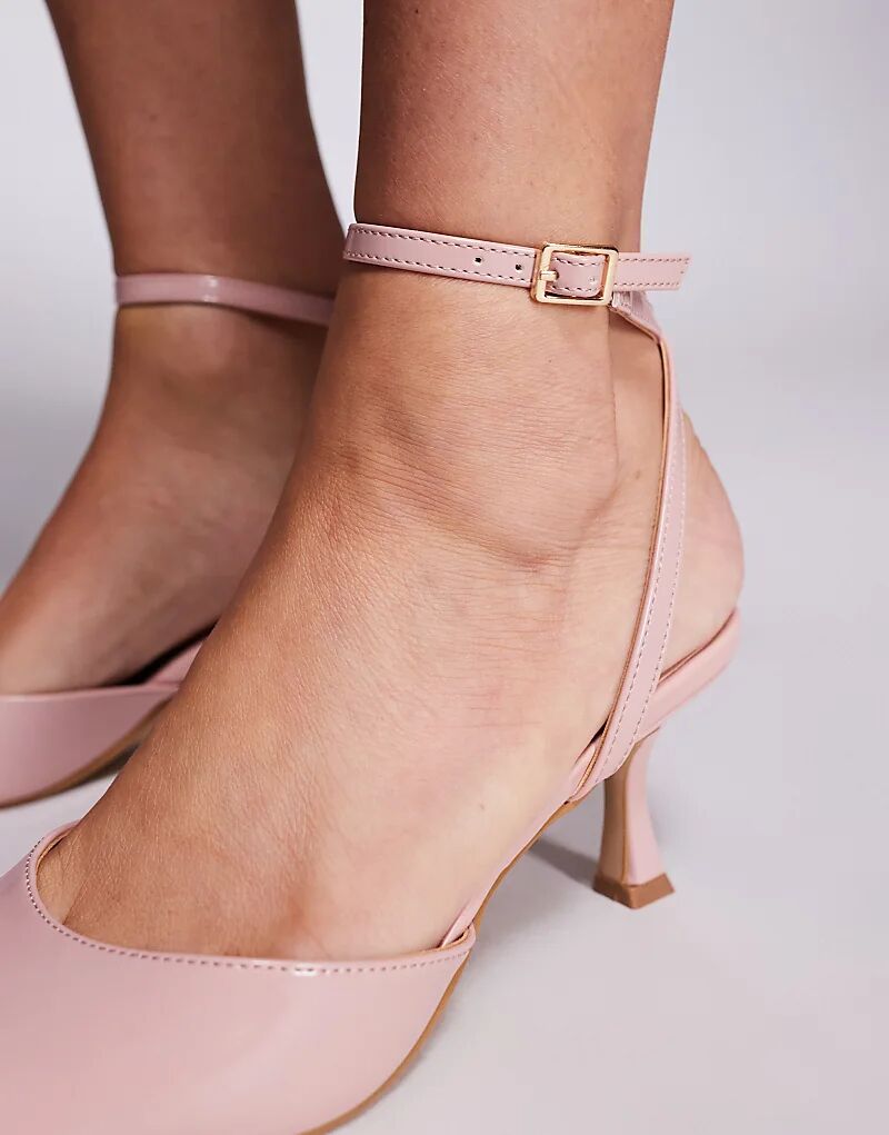 Туфли на каблуке-кошечке SIMMI Shoes Amalfi розового цвета — фото 2