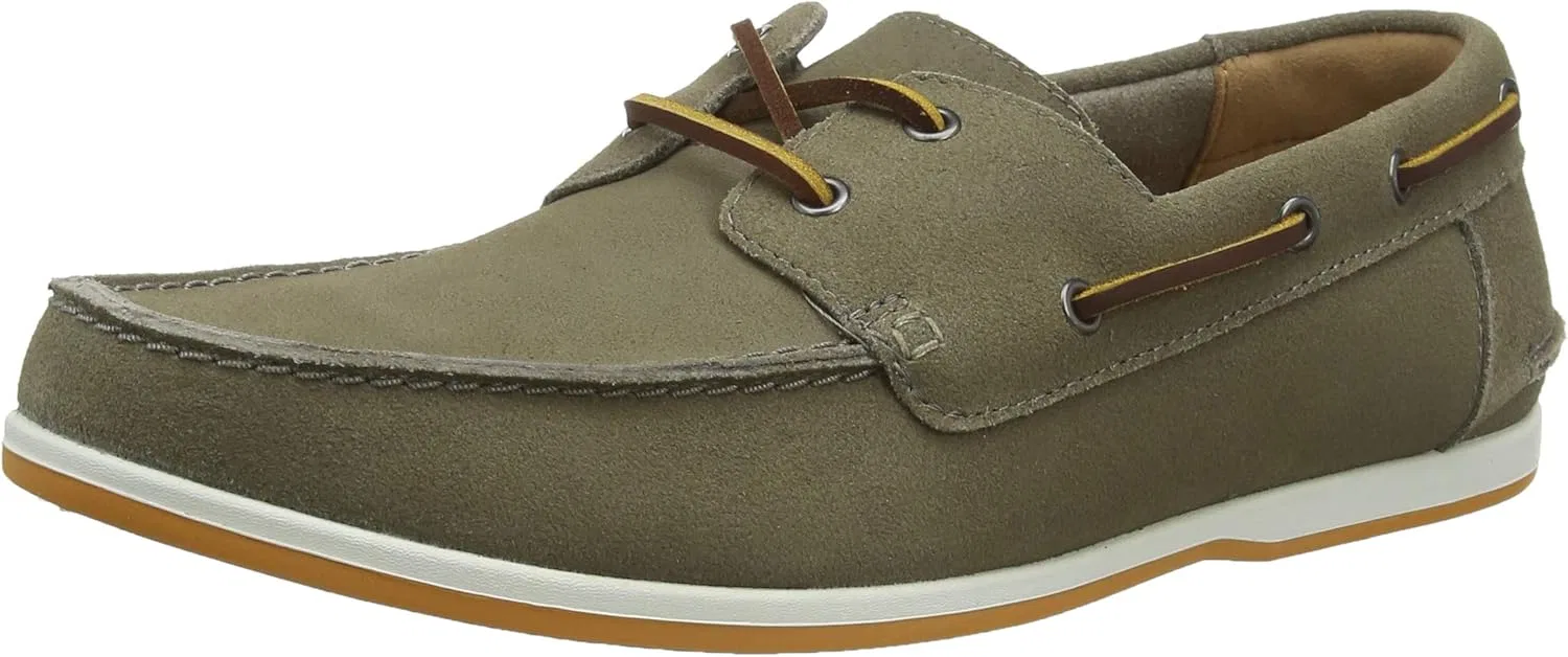 Мужские парусные туфли Clarks Pickwell Sail, Beige Sage Suede