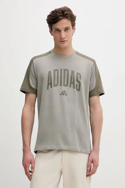 Футболка хлопковая Collegiate Adidas, зеленый