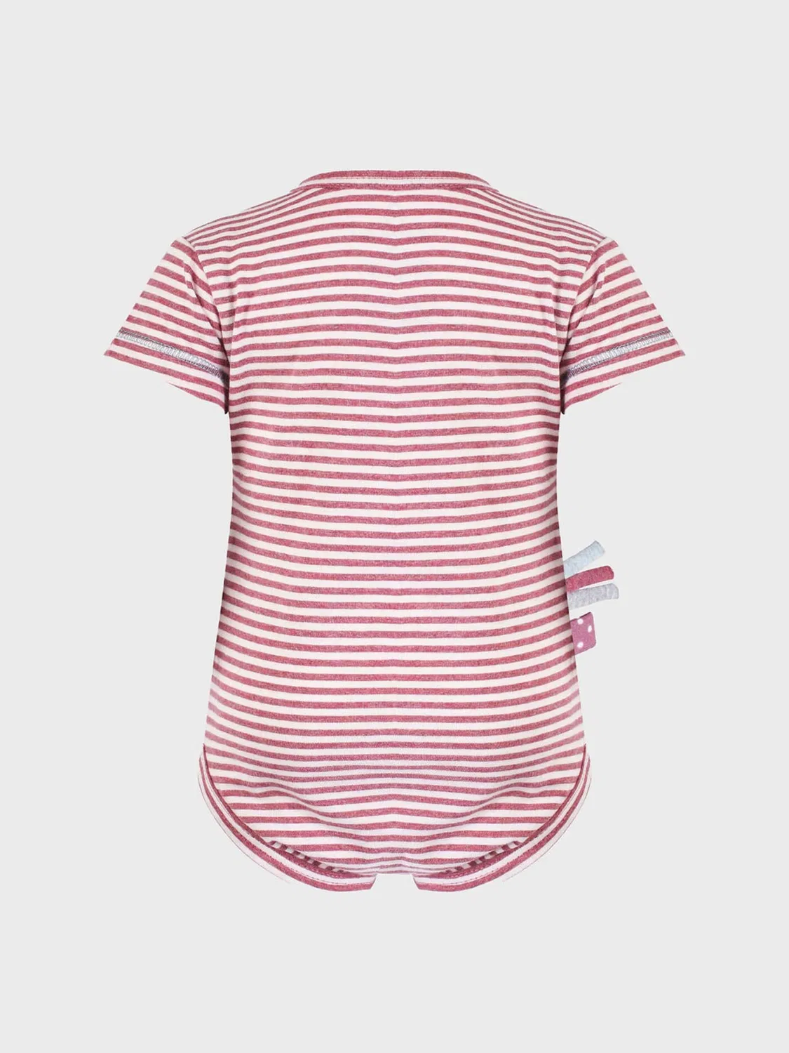 Комбинезон/боди 'OrganicEra Organic Baby S/S Kimono Body, Striped' Organicera, Bordeaux — фото 2