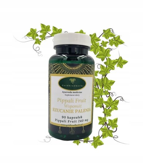 

Goldbrudherbs, Pippali Fruit, бросьте курить! Очистите легкие!, 90 капсул. Inna