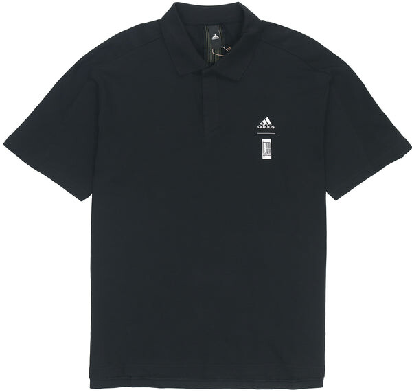 Футболка adidas Wj Solid Color Logo Micro Mark Athleisure Casual Sports Short Sleeve Polo Shirt Black, мультиколор — фото 3