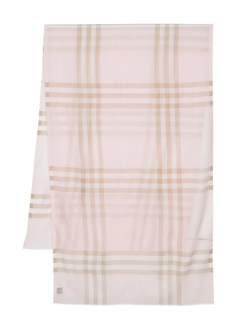 

Легкий шарф в клетку BURBERRY, розовый