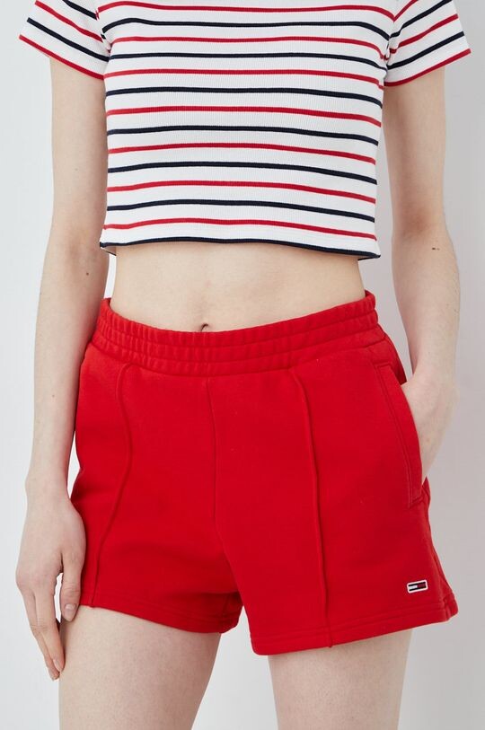 

Хлопковые шорты Tommy Jeans, красный