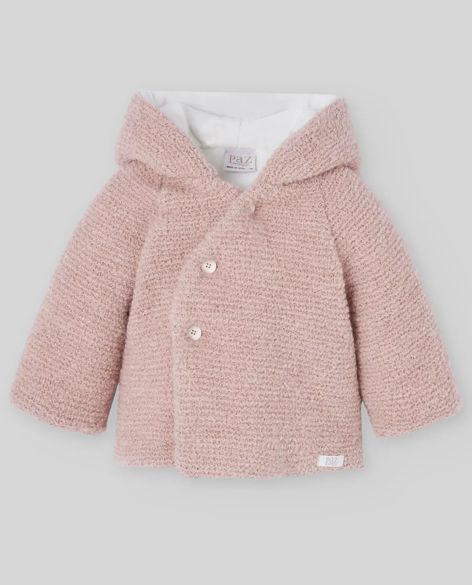 

Вязаное детское пальто из коллекции Deva PAZ Rodríguez, пастельно-розовый