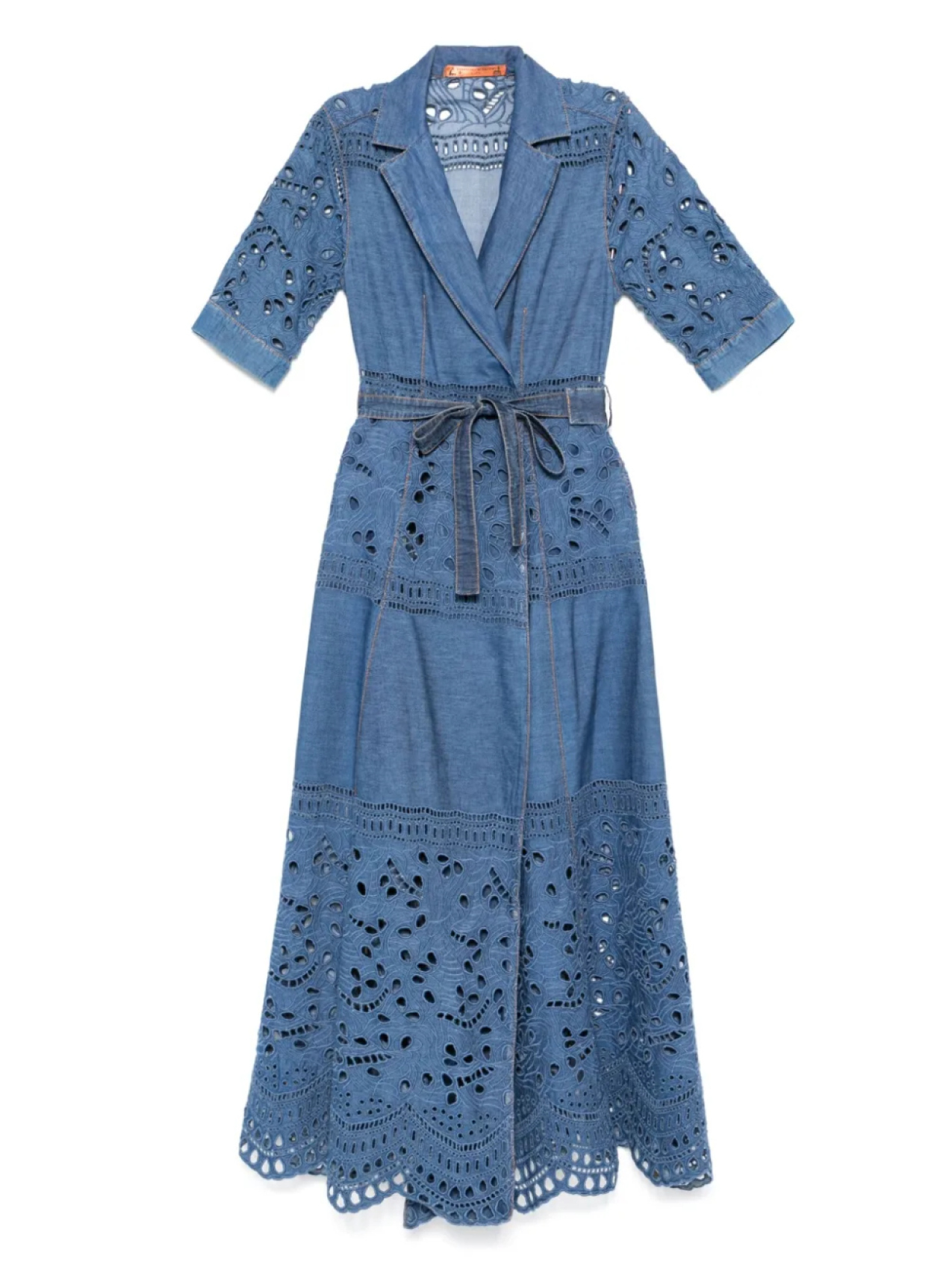 

Ermanno Scervino платье макси с кружевом, синий