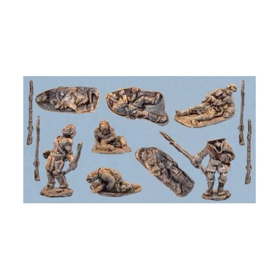 

Мертвые и раненые, Drums on the Mohawk Miniatures - French & Indian War - Assorted (15mm)