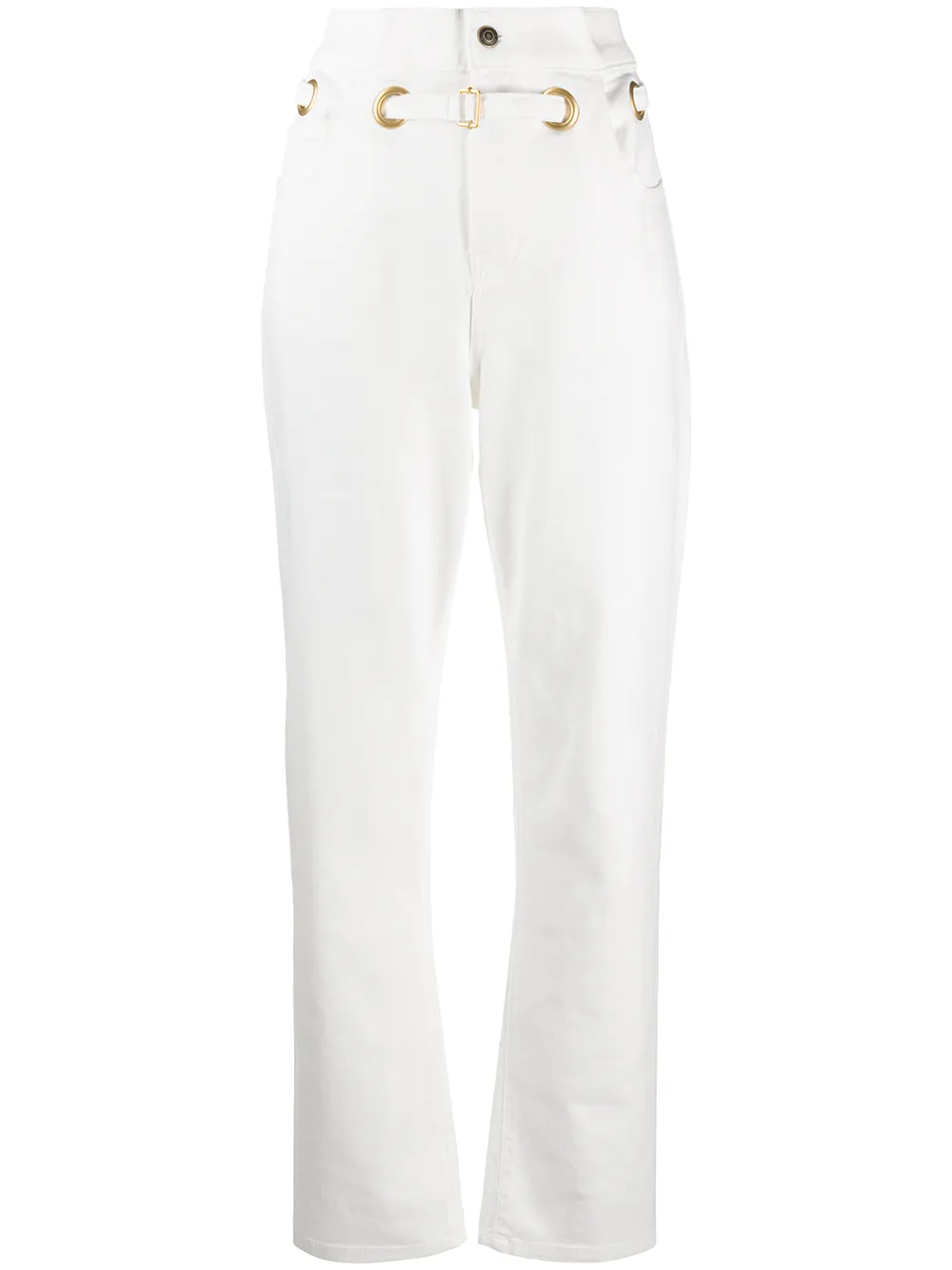 

Брюки с поясом и завышенной талией Philosophy Di Lorenzo Serafini, белый