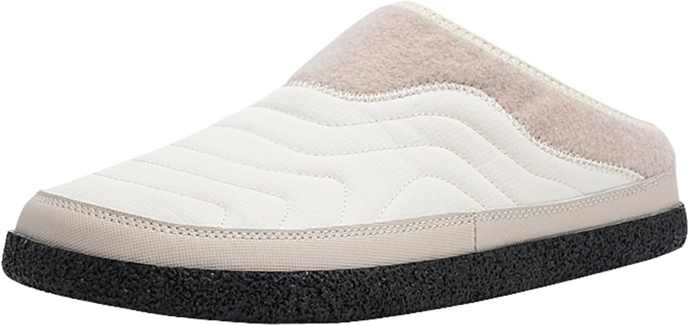 

Зимние теплые тапочки для мужчин и женщин, водонепроницаемые, с плюшевой подкладкой, без задника, для дома и улицы Eliogn, белый