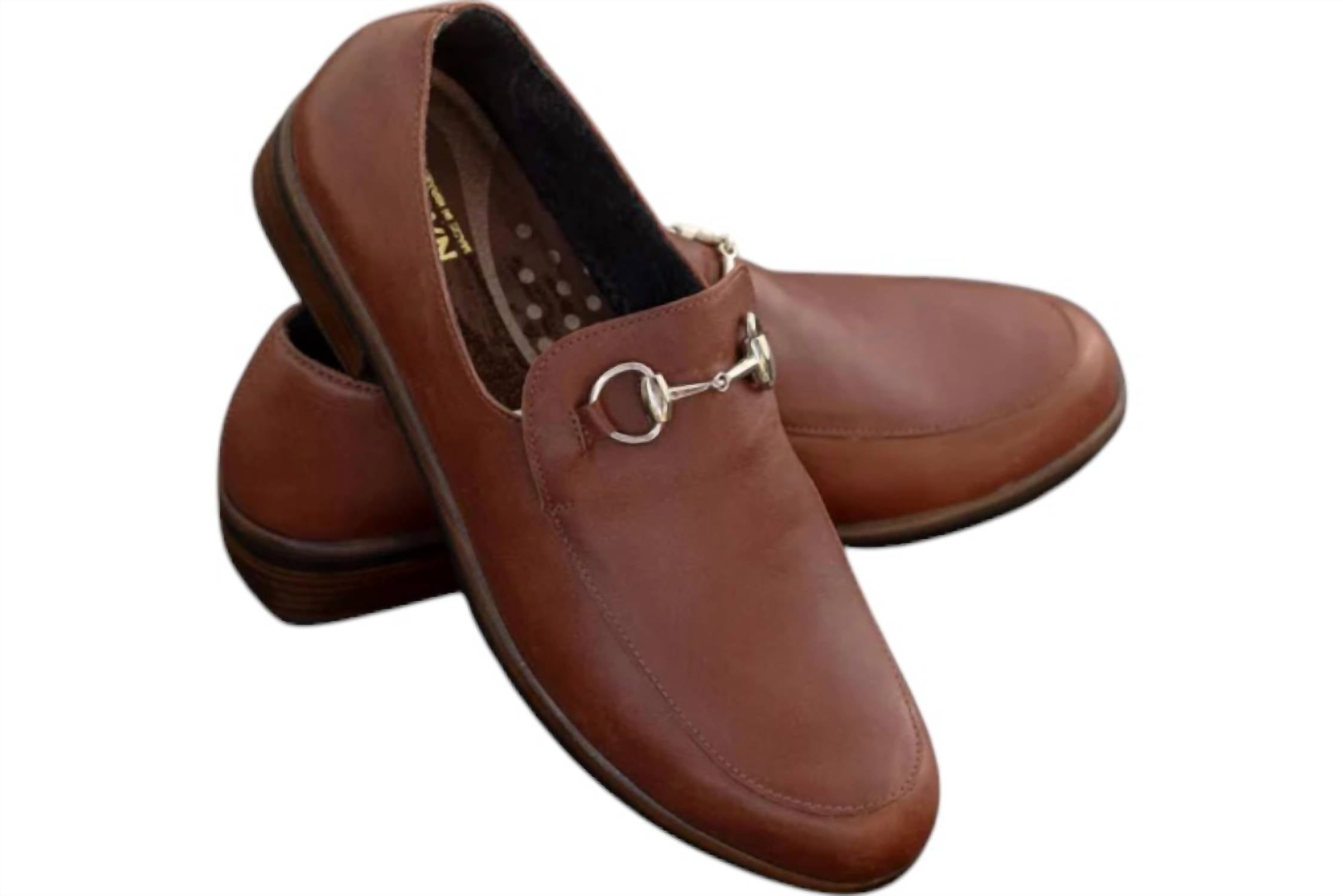 Женские лоферы Bentu из мягкой кожи каштанового цвета NAOT, Soft Chestnut Leather — фото 2
