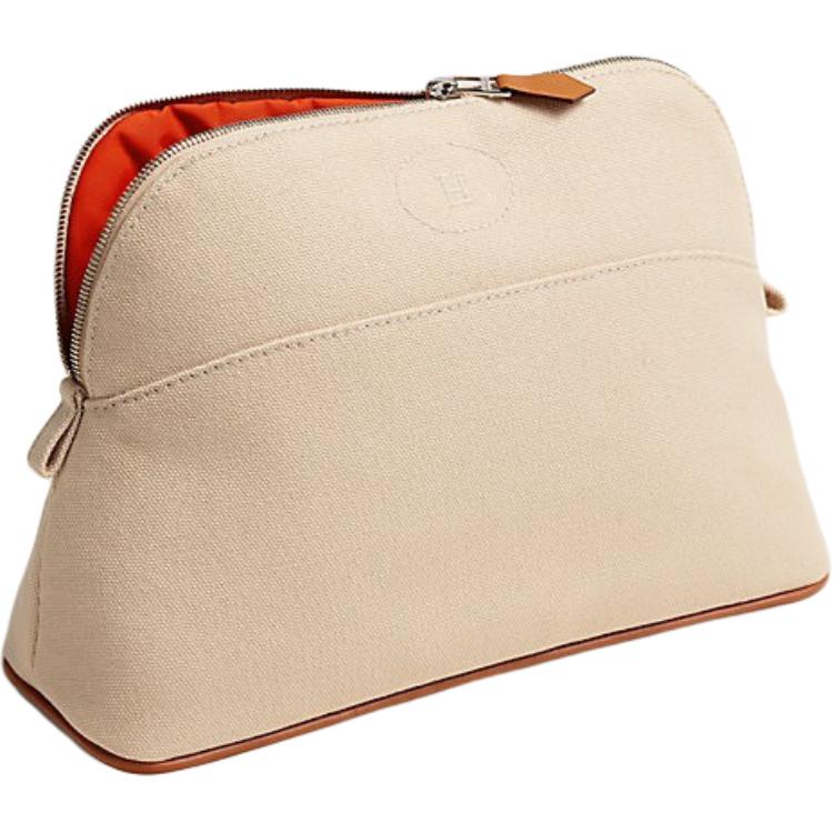 

HERMES Болид хлопковая косметичка для боулинга среднего размера унисекс 01 Blanc Pure White