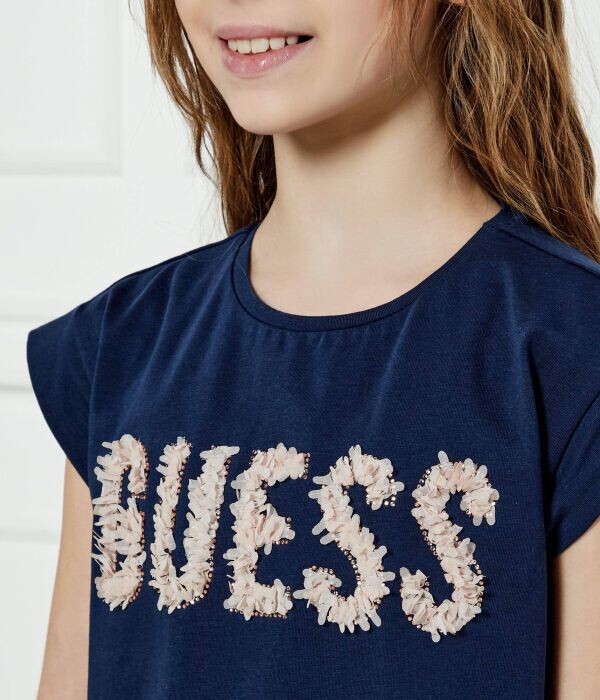 Футболка Guess Loose Fit, синий — фото 4