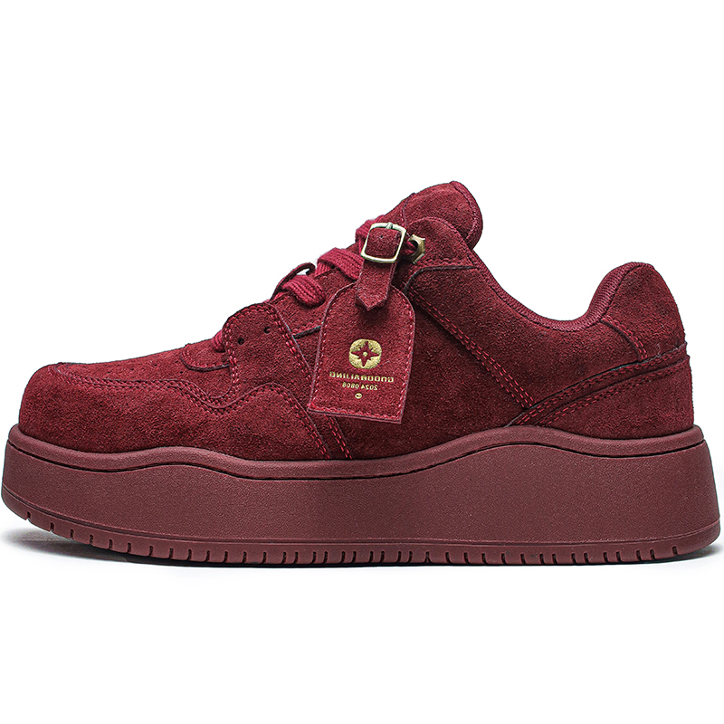 

TKDIDIDIDI Устойчивые к истиранию низкие скейтерские кроссовки с эффектом увеличения роста унисекс бордового цвета, цвет Burgundy