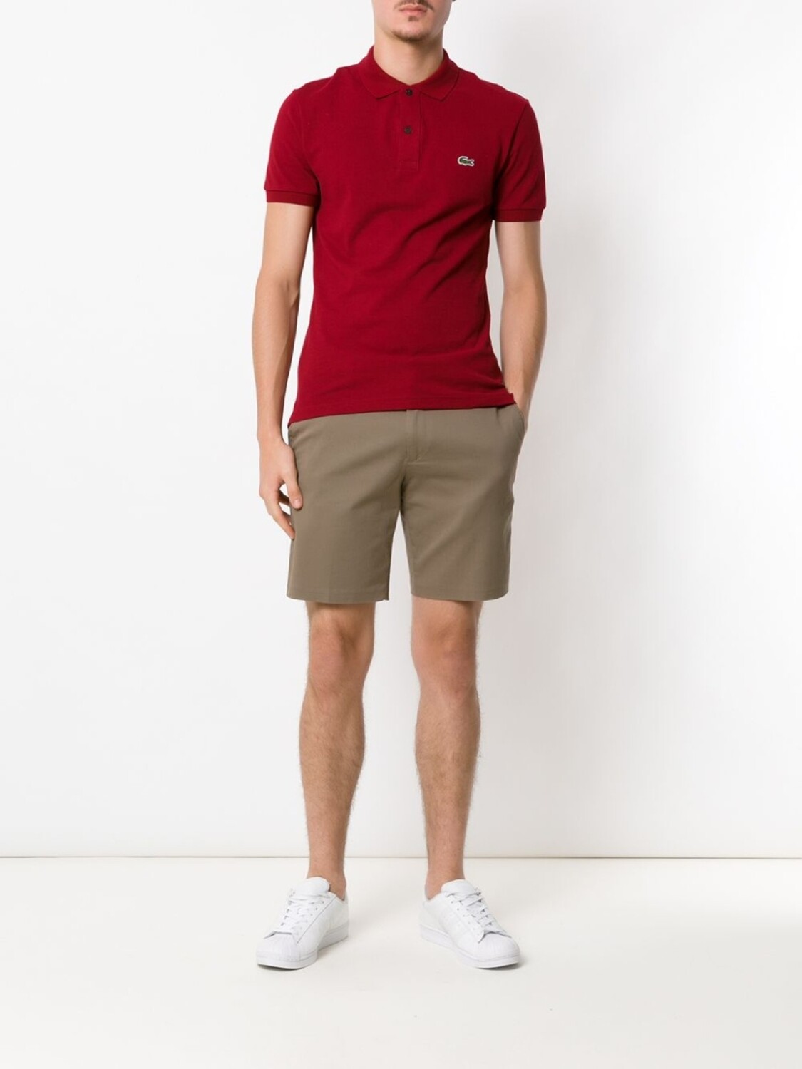 Lacoste рубашка поло с нашивкой-логотипом, красный — фото 2