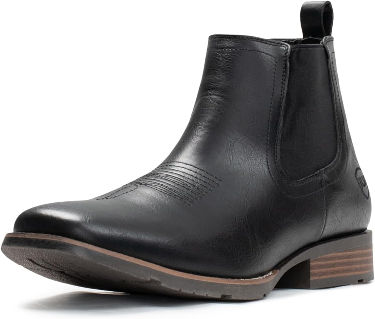 

Мужские ковбойские ботинки IUV, ботинки на щиколотку, западные ботинки, повседневные, классические, слипоны Челси, черный